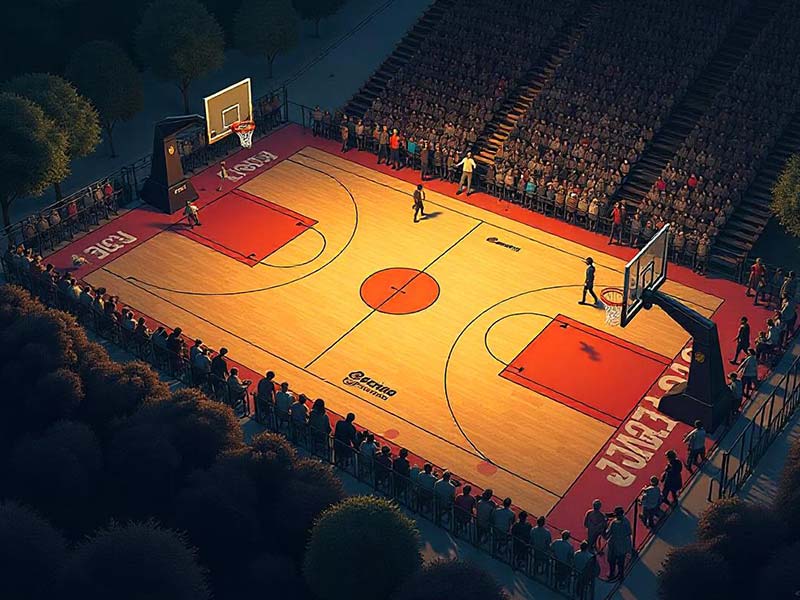 外网爆火视频，篮球场上很有爱的一幕